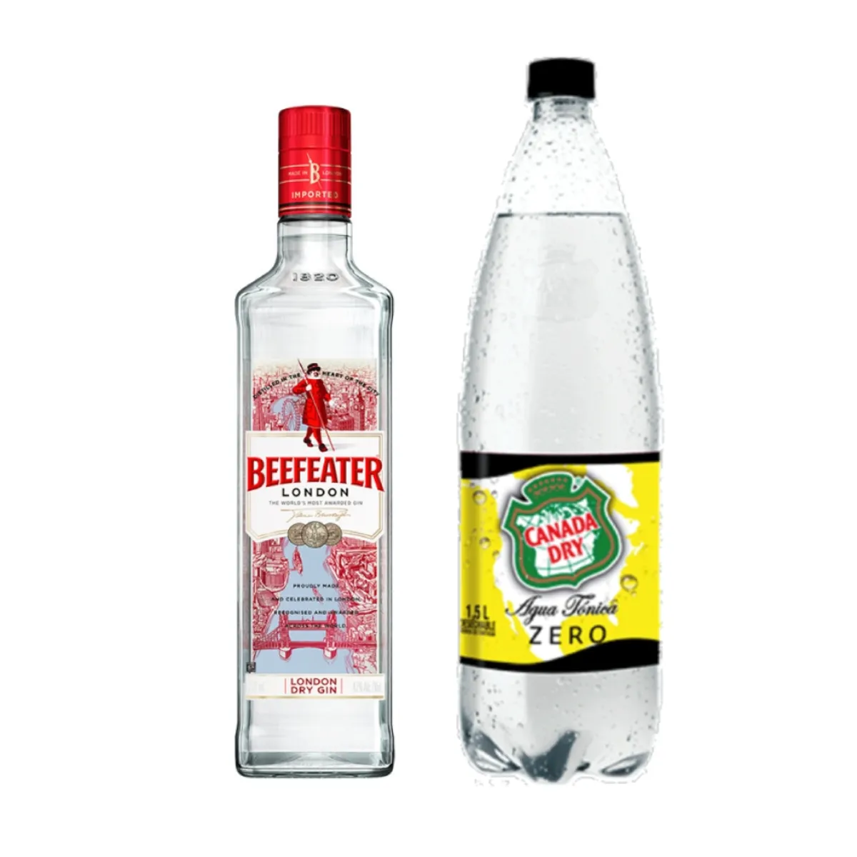 BEEFEATER - Gin Beefeater 750cc + Bebida Tónica Canada Dry Zero 1500cc