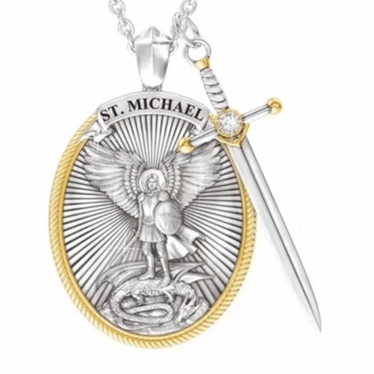GENERICO - Medalla San Miguel y Espada PROTECCION