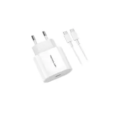 TECNOLAB - Cargador de Pared 20W Con Cable USB a Tipo C
