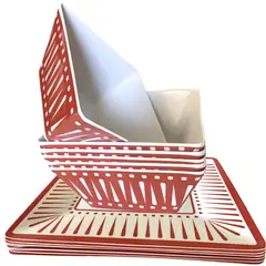 BONITA HOME - Pack de 12 piezas de Melamina Mod: BH-GRJ-02