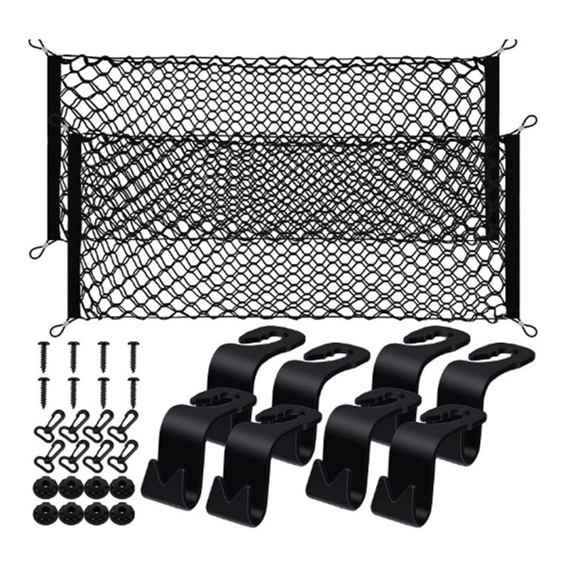U BUY - 2pcs Soporte De Malla Elástica De Para Maletero De Coche