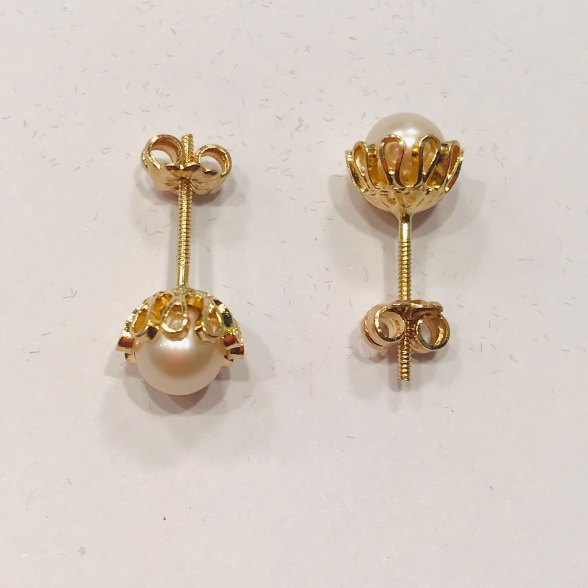 GENERICO - Aros oro 18 ktes cuello de payaso