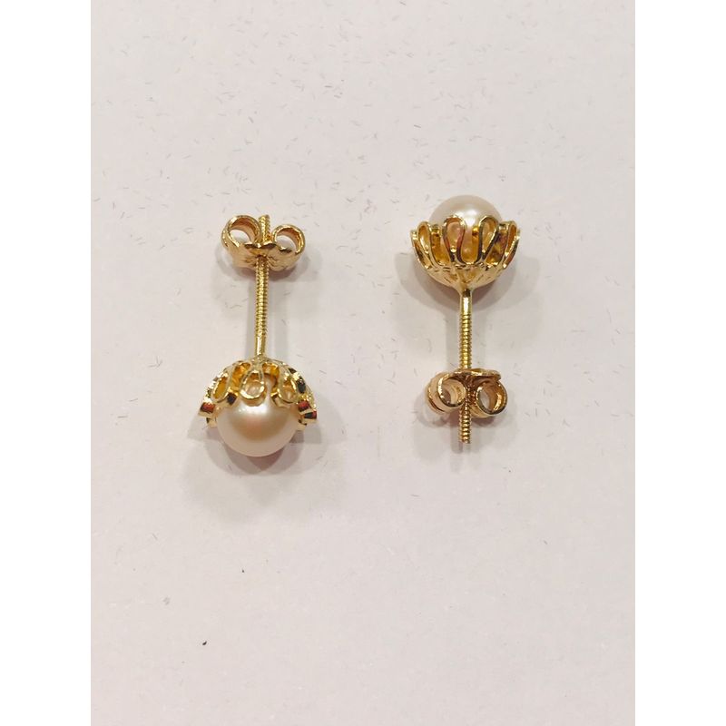 GENERICO - Aros oro 18 ktes cuello de payaso