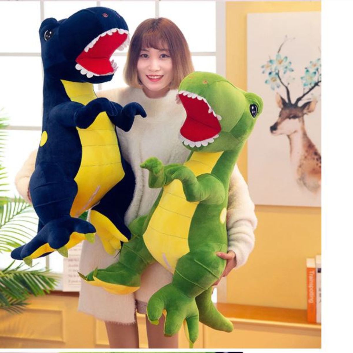 GENERICO - Peluche Dinosaurio Tiranosaurio Rex Gigante 60 Cms Musical