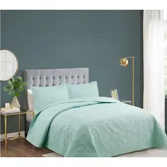 GENERICO - Cubrecama Quilt Unicolor Plaza y Media