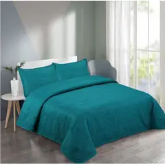 GENERICO - Cubrecama Quilt Unicolor Plaza y Media