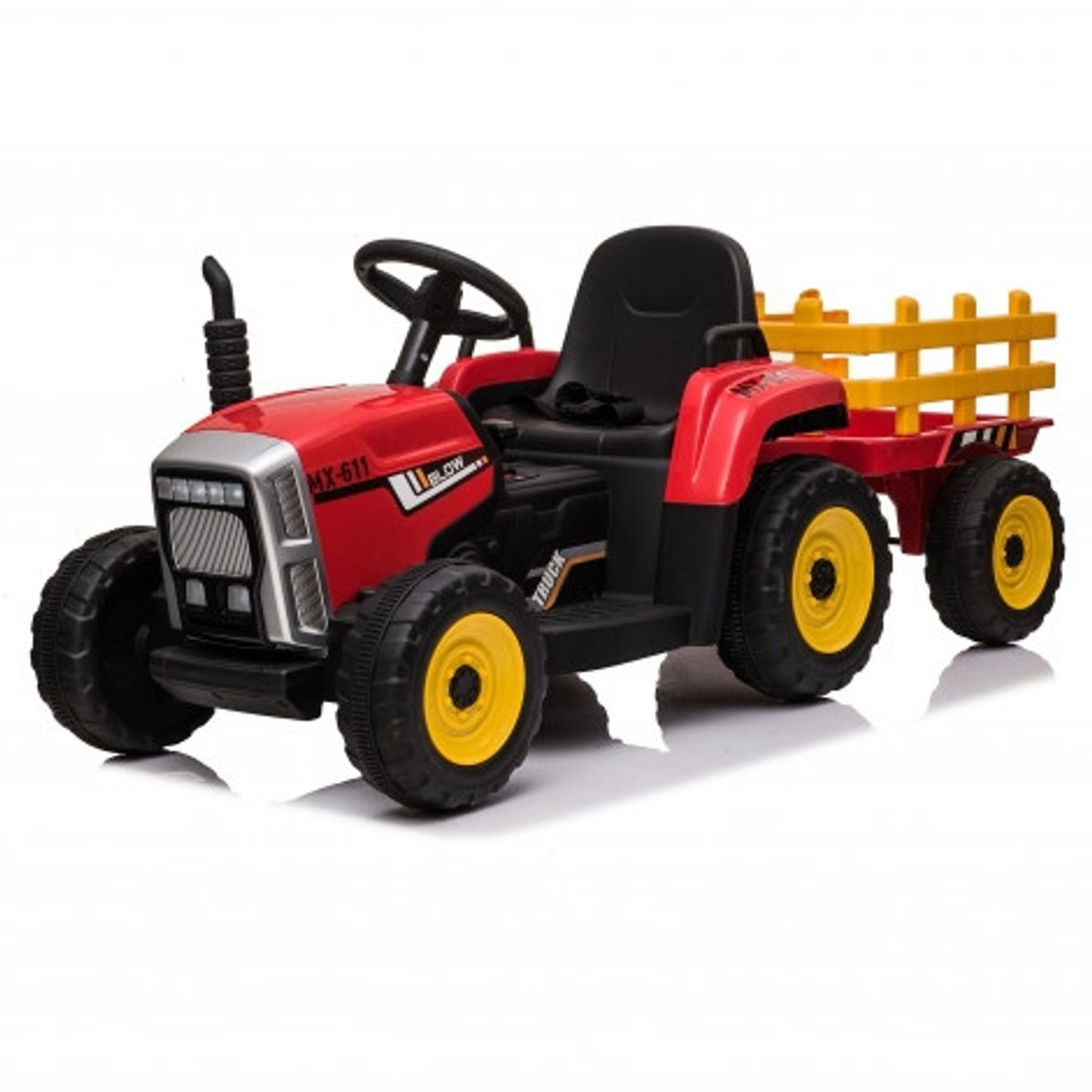 TALBOT - Tractor Infantil 12v con Carro 12V Rojo Talbot