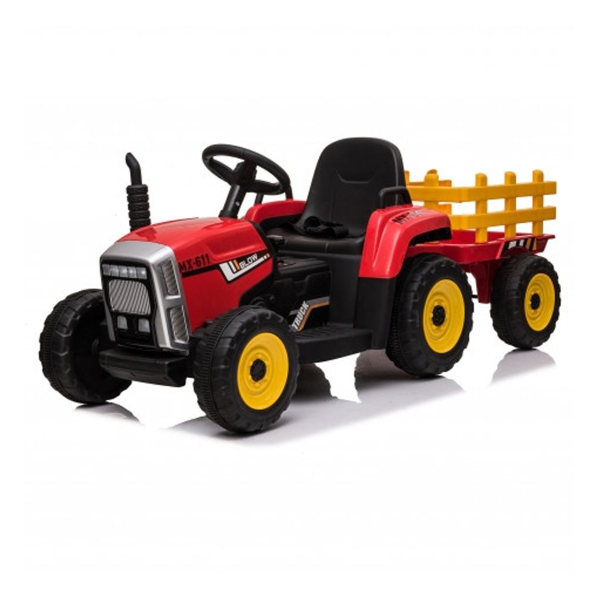 TALBOT - Tractor Infantil 12v con Carro 12V Rojo Talbot