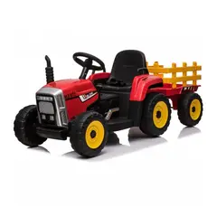 TALBOT - Tractor Infantil 12v con Carro 12V Rojo