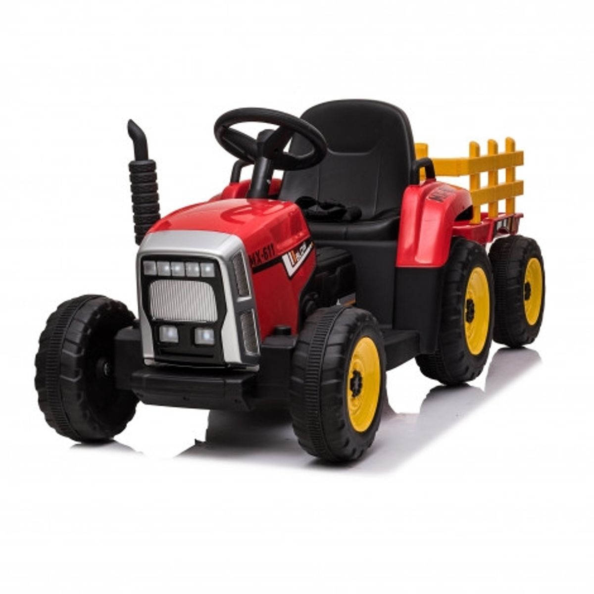 TALBOT - Tractor Infantil 12v con Carro 12V Rojo Talbot