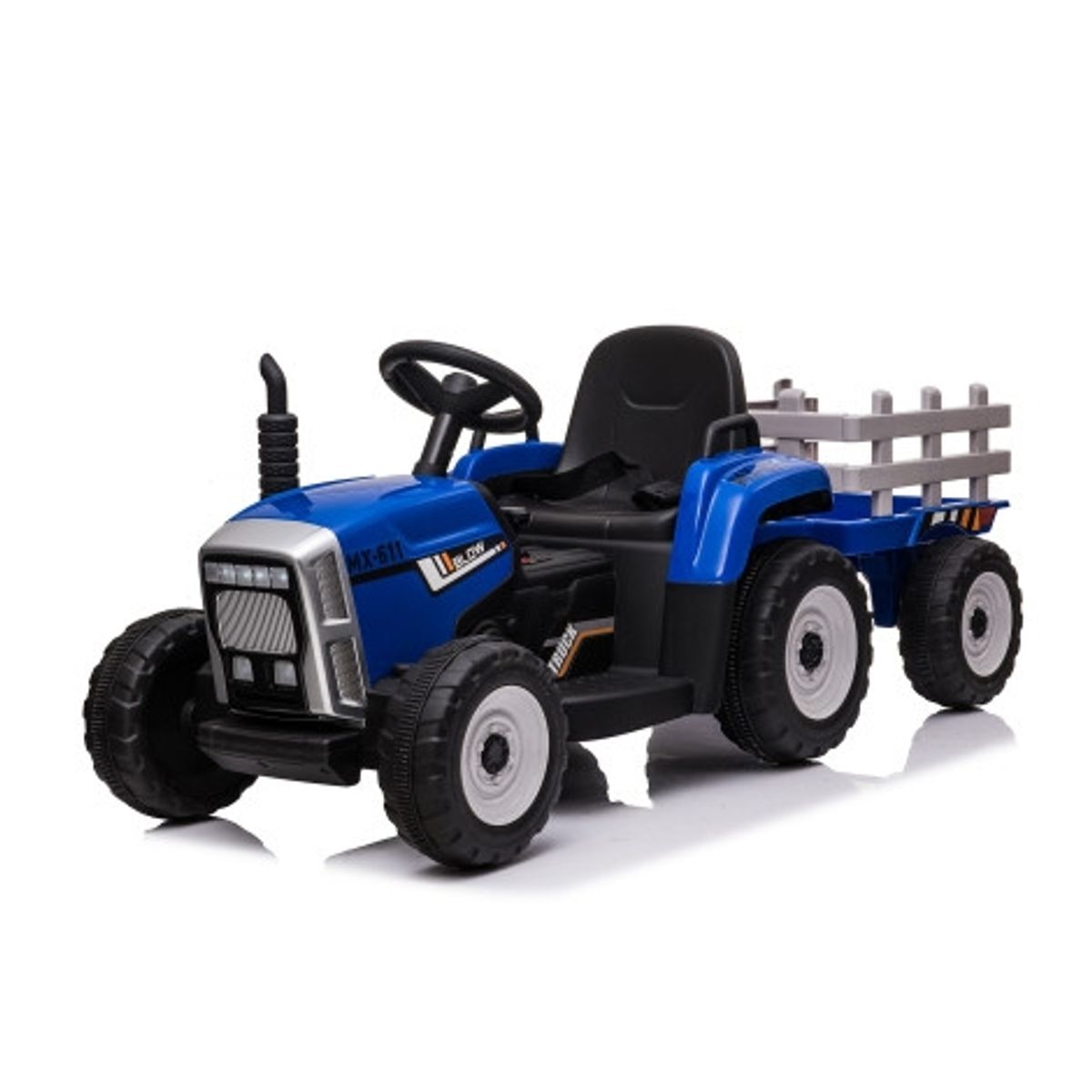TALBOT - Tractor Infantil 12v con Carro 12V Azul Talbot