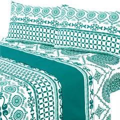 MALLORCA - Juego de Sábanas T144 Superking Marrakech Petroleo