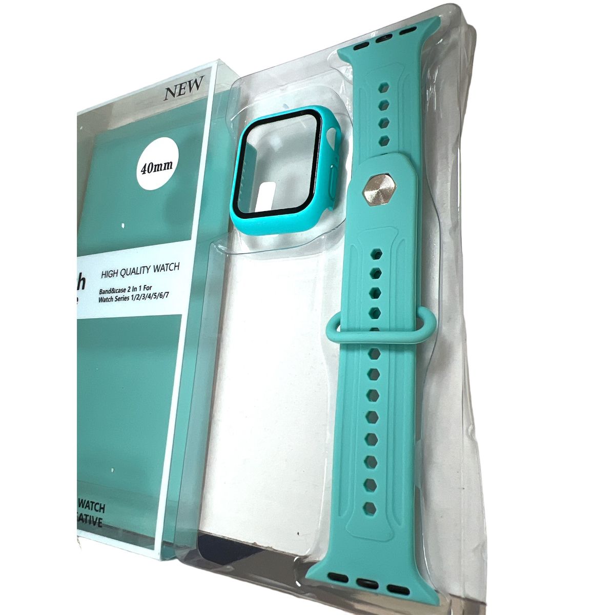 GENERICO - Correa  Carcasa compatible con apple watch Verde Agua 40mm