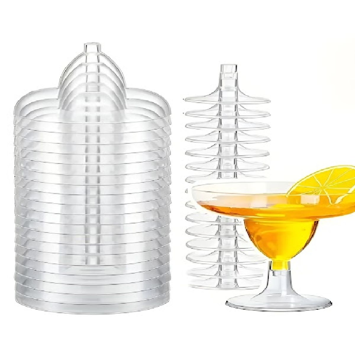 PASTELERIUS - 10 Copas De Margarita Copa Acrilico Copa Plastico Copa De Plastico Copas Margarita Coctel 8oz/240ml