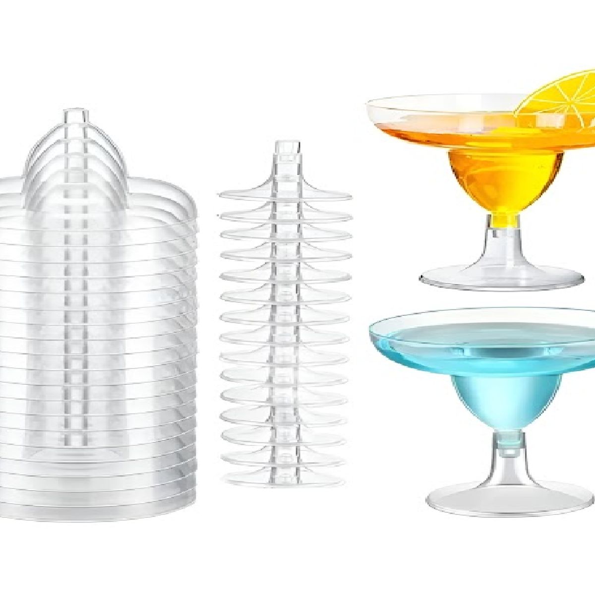 PASTELERIUS - 20 Copas De Margarita Copa Acrilico Copa Plastico Copa De Plastico Copas Margarita Coctel 8oz/240ml