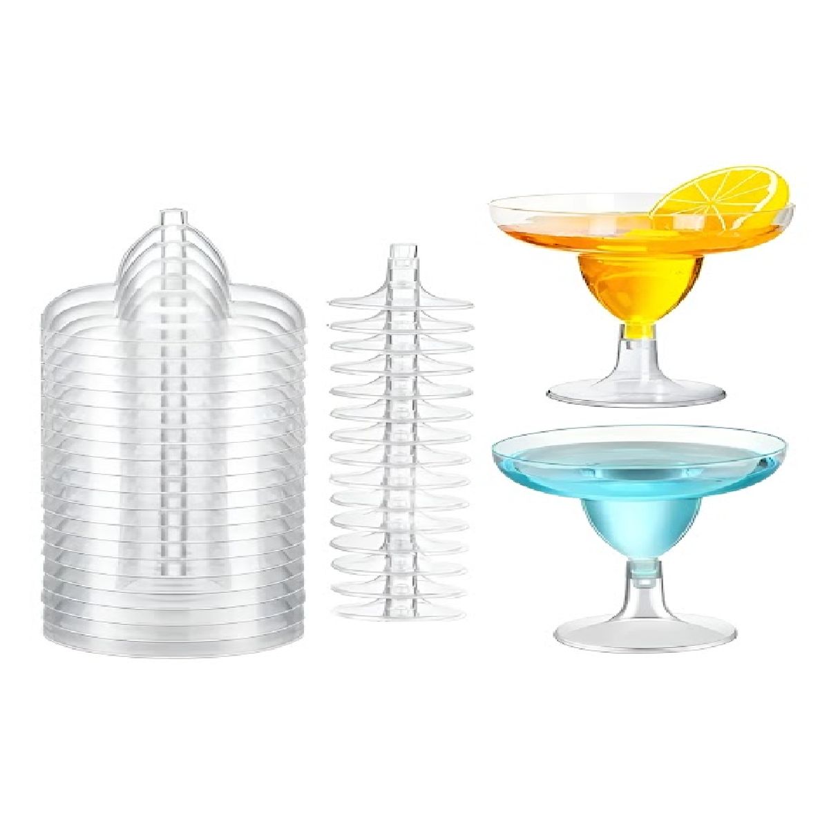 PASTELERIUS - 30 Copas De Margarita Copa Acrilico Copa Plastico Copa De Plastico Copas Margarita Coctel 8oz/240ml