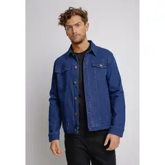 TRIAL - Chaqueta hombre Casual Slim Fit Tiana Algodón Azul