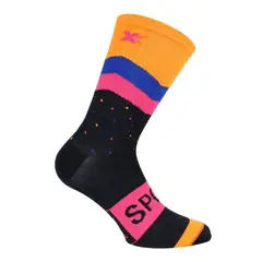 MONARCH - Calcetín Sport Xpert 3/4 Zigzag - Negro
