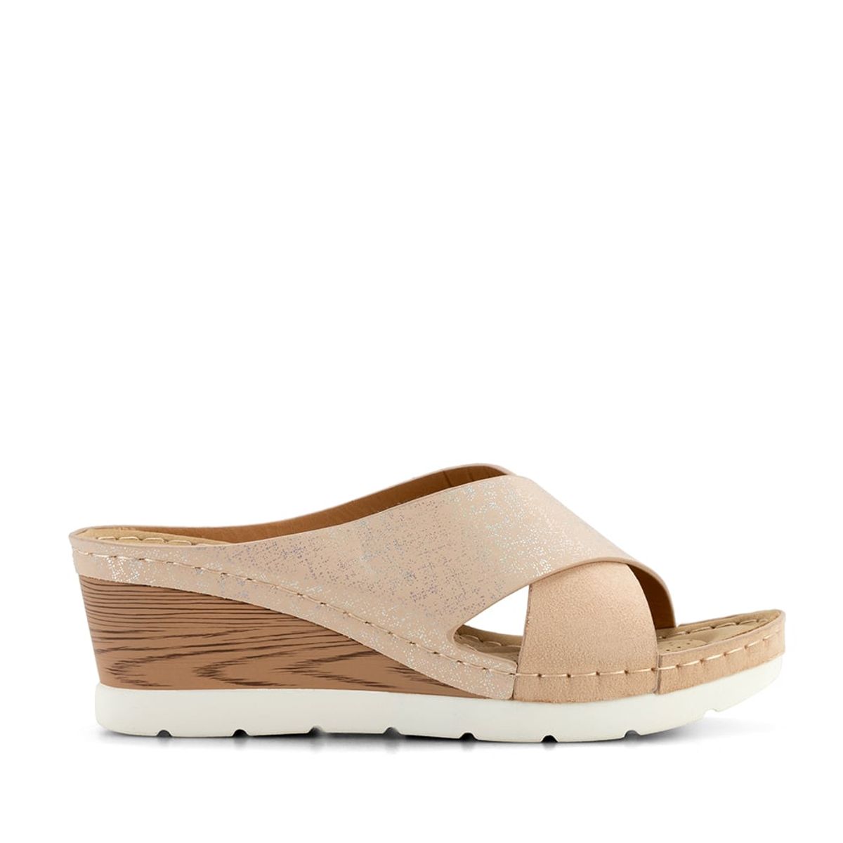 WEIDE - Sandalia Plataforma Beige Casual QIU309 Weide