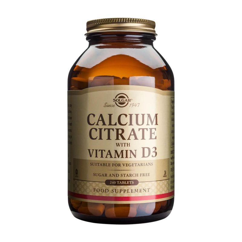 SOLGAR - Citrato de Calcio + Vitamina D3 (240 tabs)