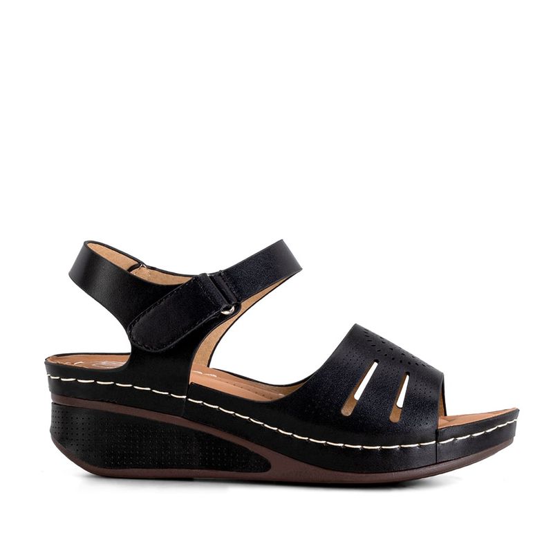 WEIDE - Sandalia Plataforma Negro Casual QIU325 Weide