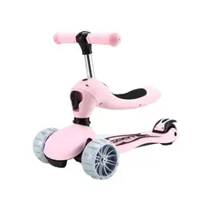 GLOBAL LATIN GROUP - Scooter Monopatín con asiento Convertible 3 en 1 - Rosa