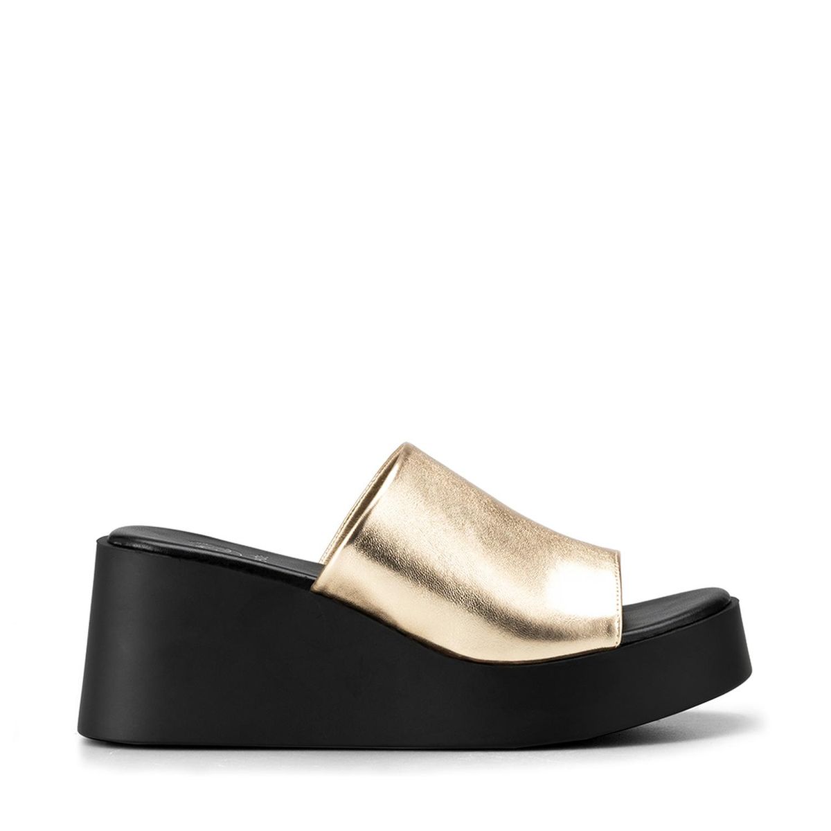 WEIDE - Sandalia Casual Plataforma Dorada Mujer Weide QIU330