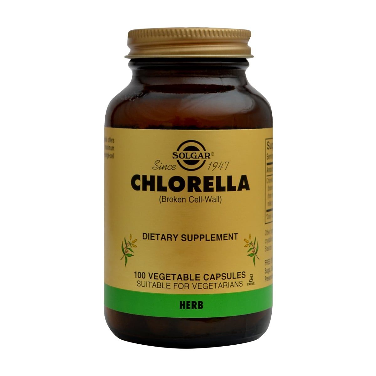 SOLGAR - Chlorella, Superalimento (100 caps)