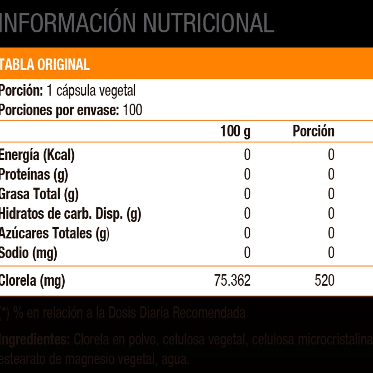 SOLGAR - Chlorella, Superalimento (100 caps)