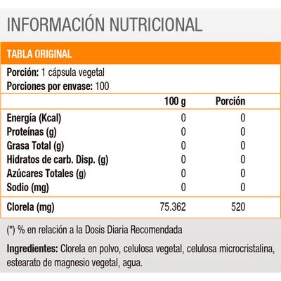 Imagen 2 del producto Chlorella, Superalimento (100 caps)
