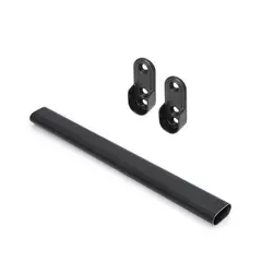 HBT - Pack Barra Closet Con Soportes 100 cm Negra