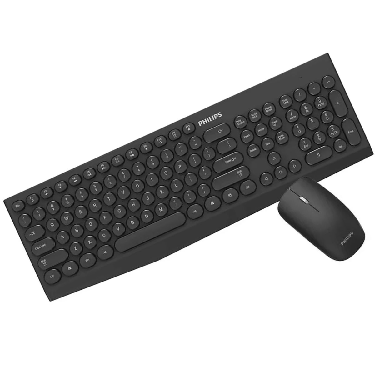 PHILIPS - Kit Mouse y Teclado Inalámbrico Philips SPT6323 Wireless 2G - Negro