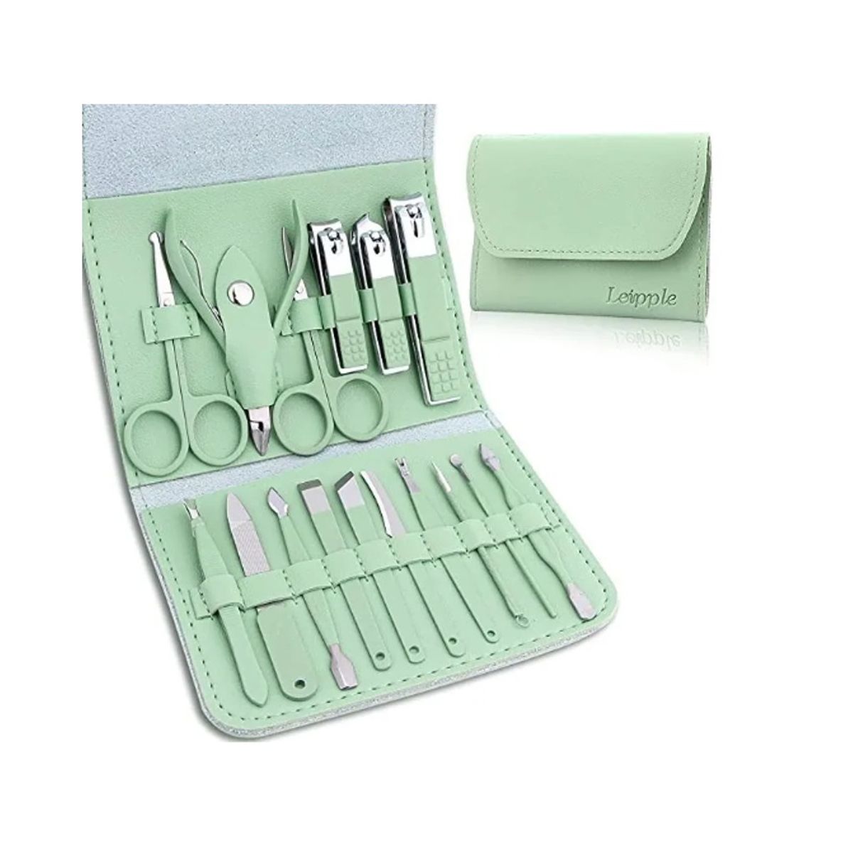 GENERICO - Set para Manicure Cortauñas cuticula 16 Unid