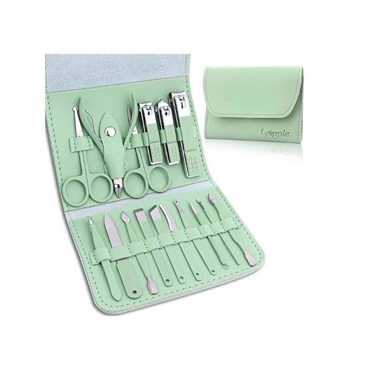 GENERICO - Set para Manicure Cortauñas cuticula 16 Unid