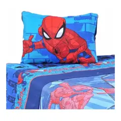 MASHINI - Juego De Sabanas Spiderman Ciudad 1.5 Plazas