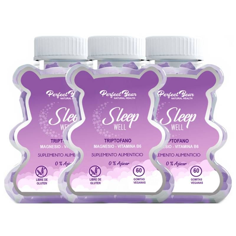 Perfect Bear - Pack 3 Triptófano Vitaminas Para Dormir - PERFECT BEAR.