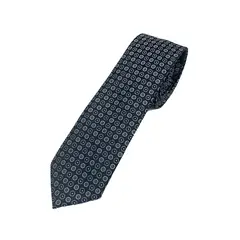 PHILIPPE SALVET - Corbata Microfibra Diseño Negro 6 cm