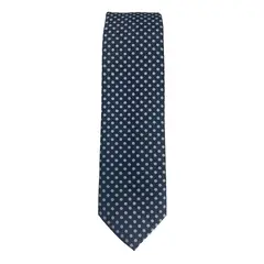 PHILIPPE SALVET - Corbata Microfibra Diseño Negro Punto Gris 6 cm