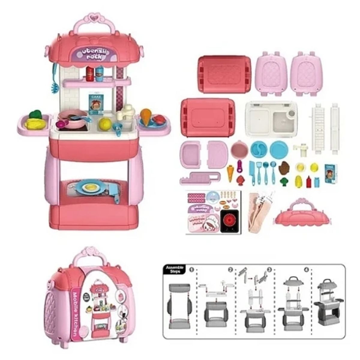 GENERICO - Valija Maleta De Cocina De Juguete Para Niña Juegos Alimento