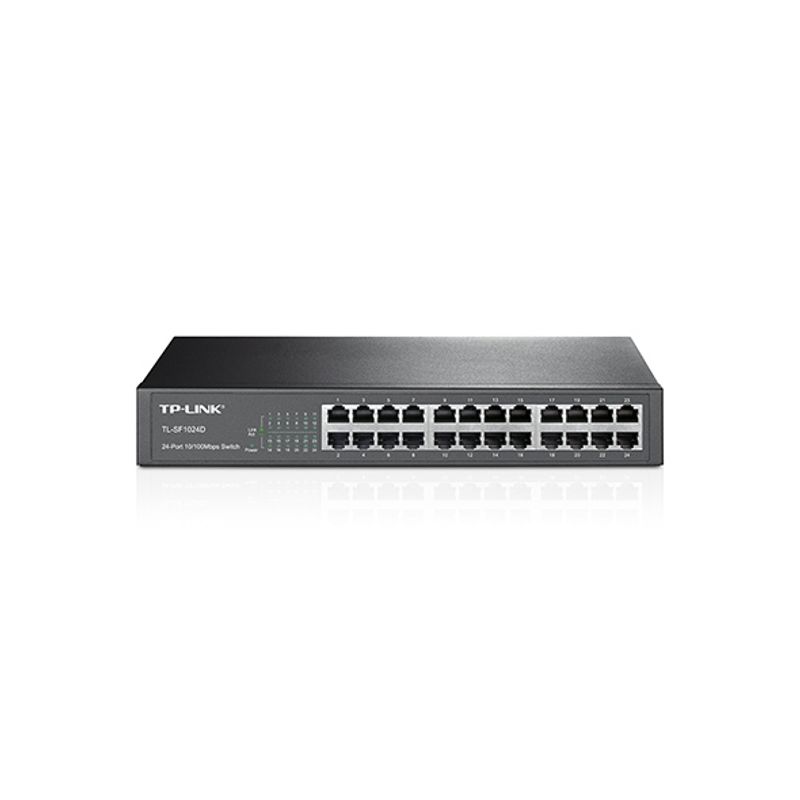 TP LINK - Switch 24 Puertos Escritorio y para Montaje en Rack TL-SF1024D