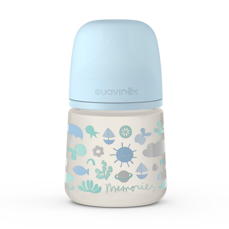 SUAVINEX - MAMADERA 150 ML FISIOLOGICO SILICONA MEMO PRINT AZ