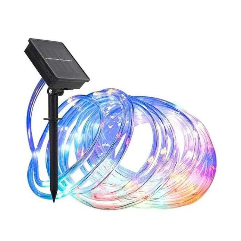 GENERICO - Manguera Led Solar Multicolor Navidad 10 Metros