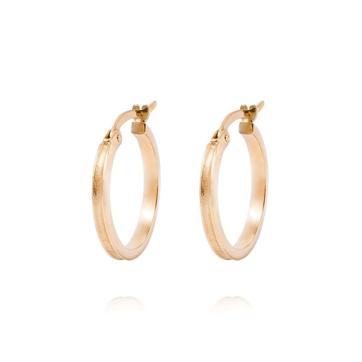 JB JOYAS BARON - Aros de Oro 18kt Argolla Biseladas