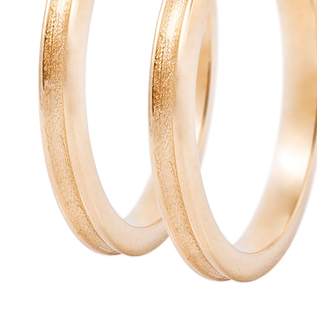 JB JOYAS BARON - Aros de Oro 18kt Argolla Biseladas