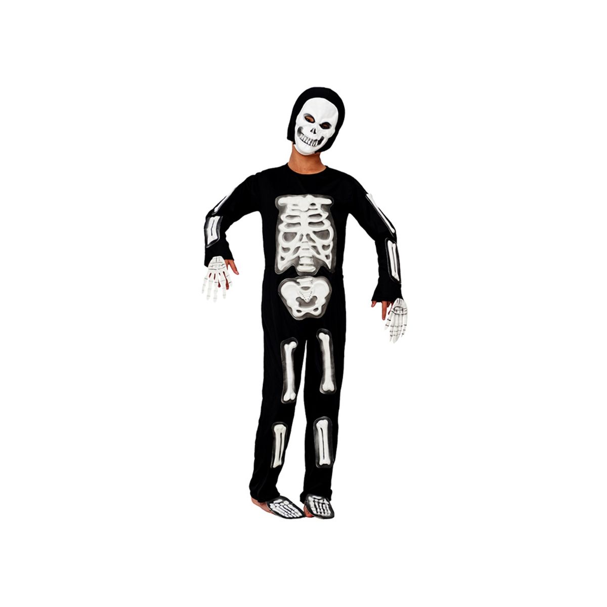 TODODISFRACESCHILE - Disfraz Esqueleto Deluxe Halloween Talla 5-6 años
