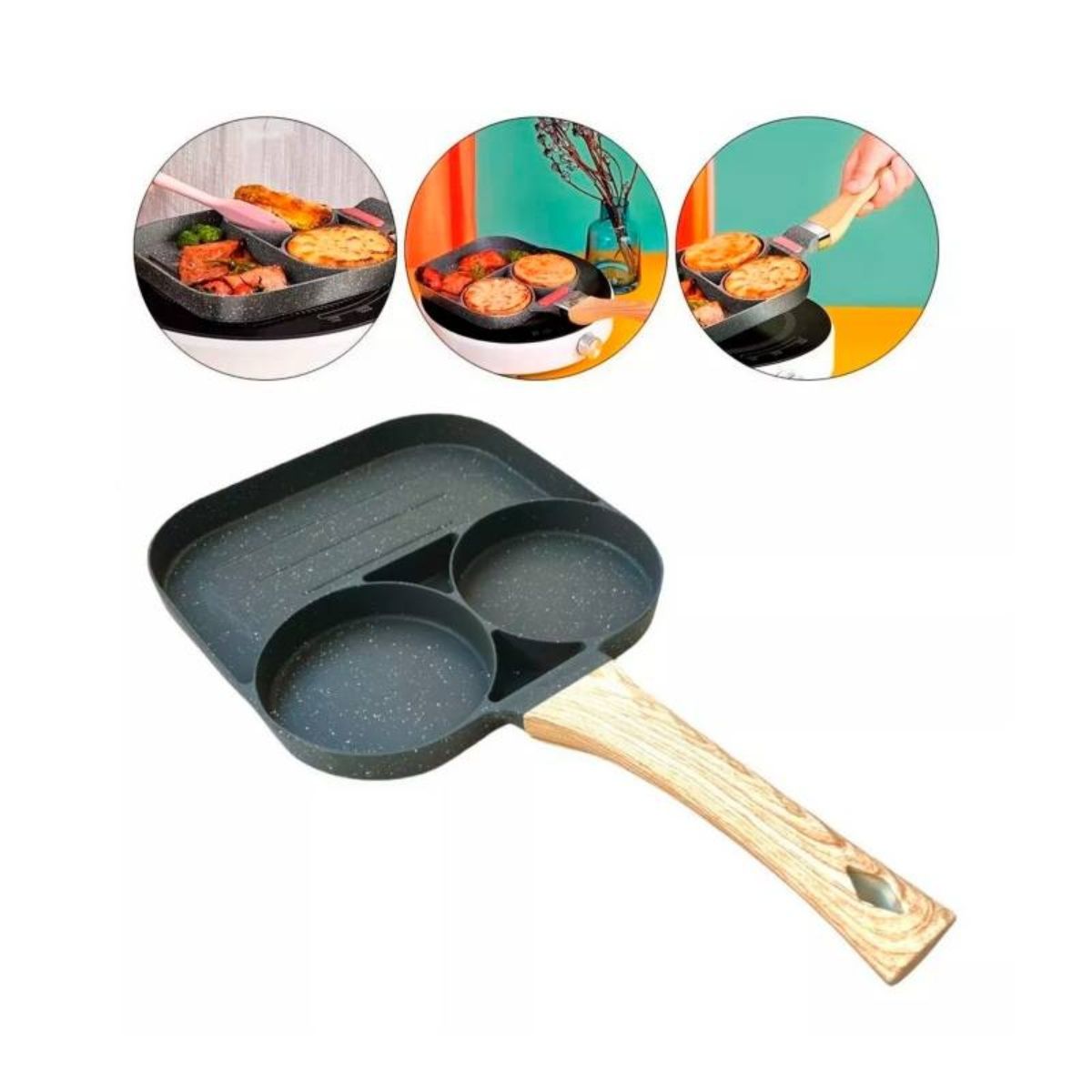 OEM - SARTEN DE CERAMICA 3 EN 1 ANTIADHERENTE