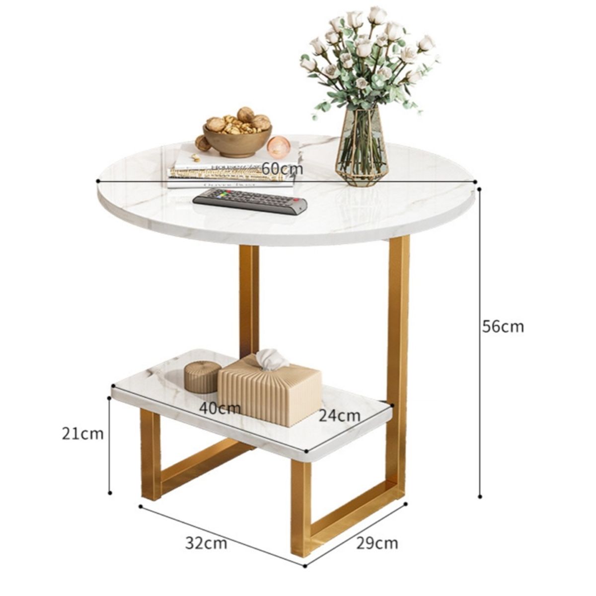 HOMER DESIGN - Mesa De Centro Redondo De Fierro Y Madera Living Vanguardia