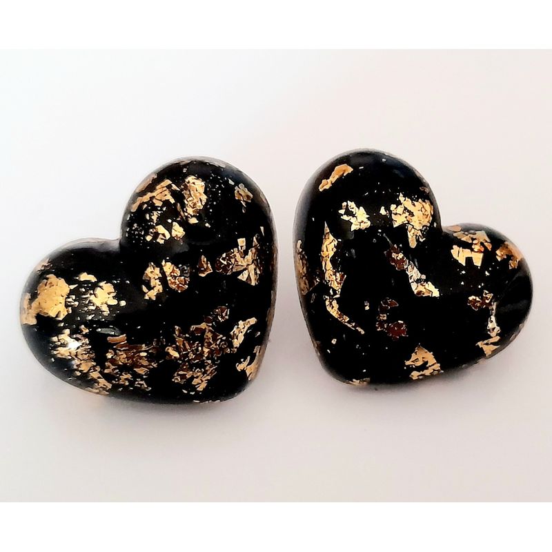 CATHALIFAUDJOYAS - aros corazon resina CathalifaudJoyas