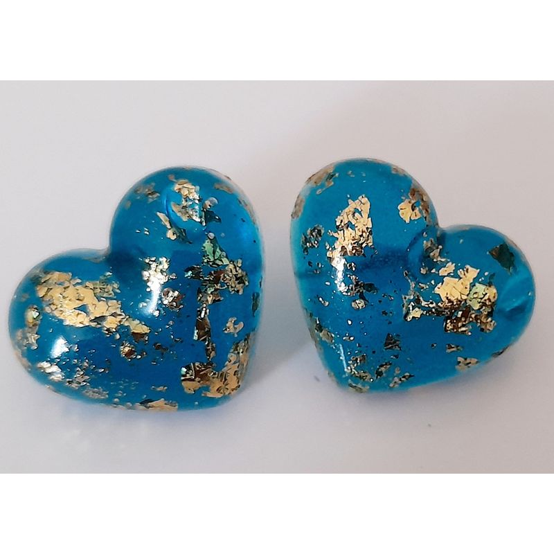 CATHALIFAUDJOYAS - aros corazon resina CathalifaudJoyas