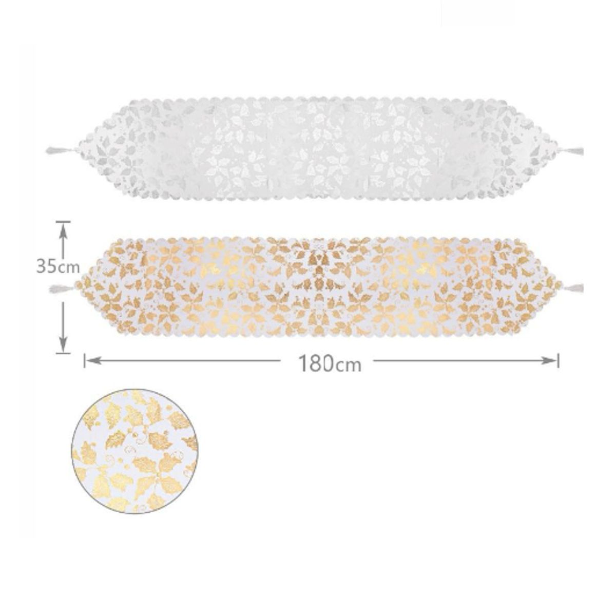 GENERICO - Camino De Mesa Para Navidad Diseño Dorado Variados